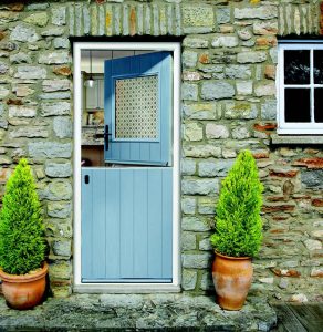 Blue half glazed stable door