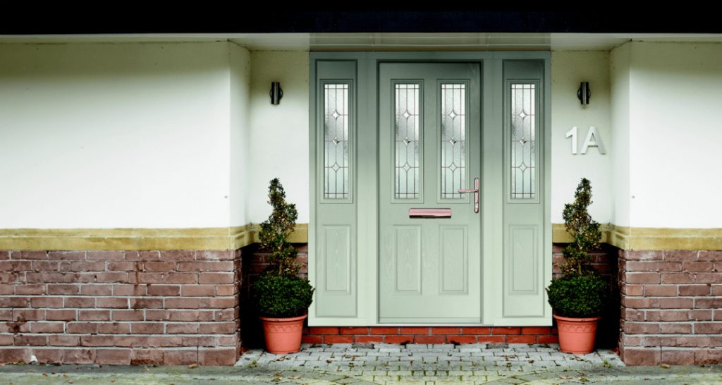 Sapphire gemstone door with composite sidelights